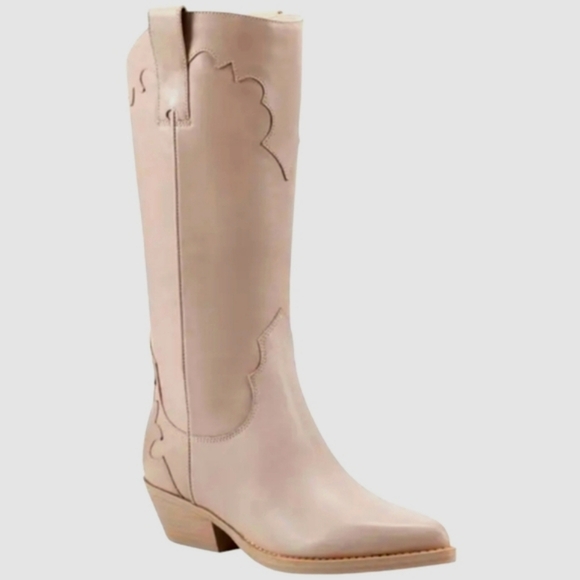 Marc Fisher Hilaria Pointed Toe Western Taupe Boot ...Size 9 - Picture 1 of 9